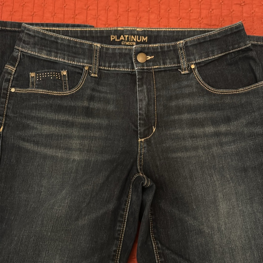 Chico’s platinum jeans 0.5 - Picture 2 of 7